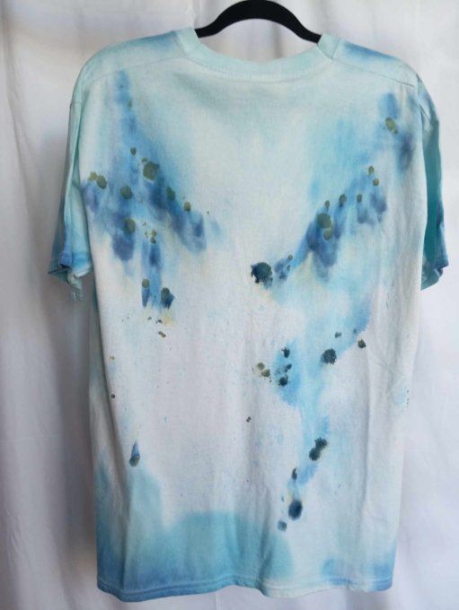 T-shirt aquarelle et cyanotype Lierre